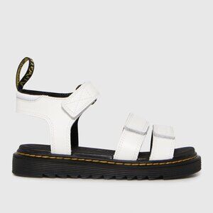 Dr Martins Klaire J white ankle double strap sandal NWOT kids unisex